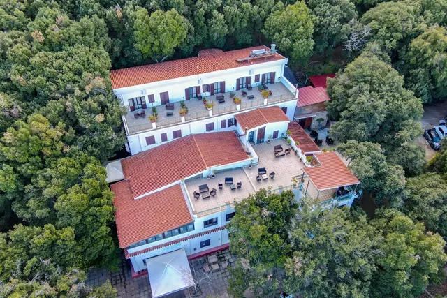 Drone photograph of commercial premises for marketing